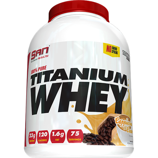 [672898415541] San Titanium Whey-75Serv.-2268G-Cappuccino Cream