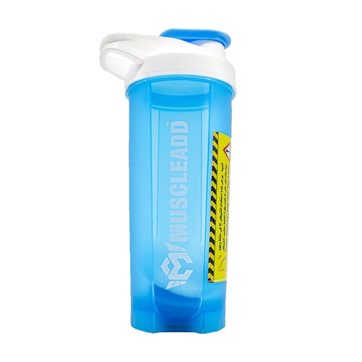 [6222023700956] Muscle Add Shaker With plastic shaking Ball-700Ml-Blue&amp;White