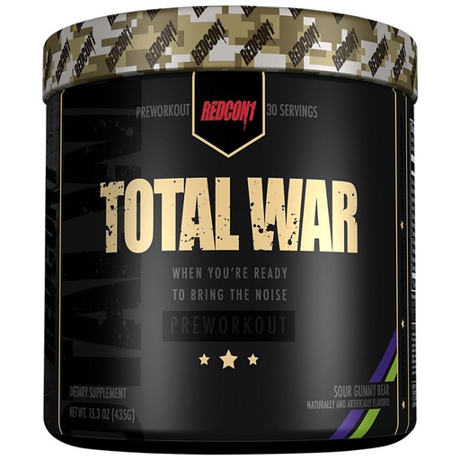 [850004759196] Redcon1 Total War Preworkout-30Serv.-441G-Sour Gummy Bear