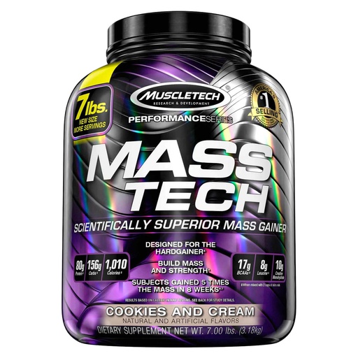 [631656708851] Muscletech Mass Tech-14Serv.-3.18KG-Cookies And Cream