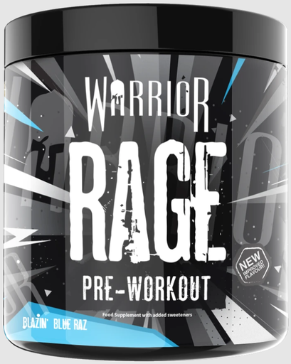 [5060424707355] Warrior Rage Pre-Workout-45Serv.-392G-Blazin Blue Raz