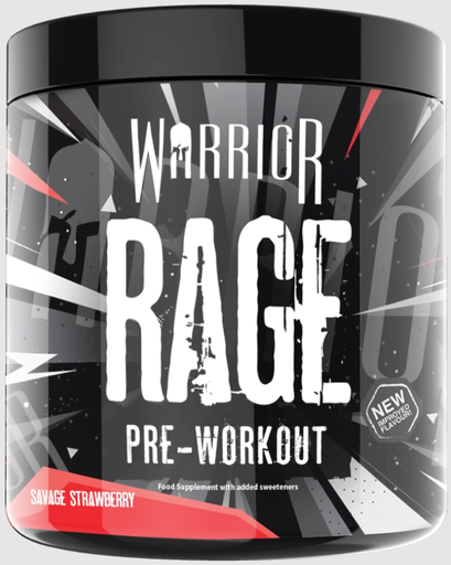 [5060424700943] Warrior Rage Pre-Workout-45Serv.-392G-Savage Strawberry