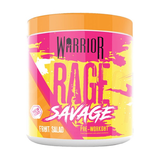 [5060424708307] Warrior Rage Savage Pre-Workout-40Serv.-330G-Fruit Salad