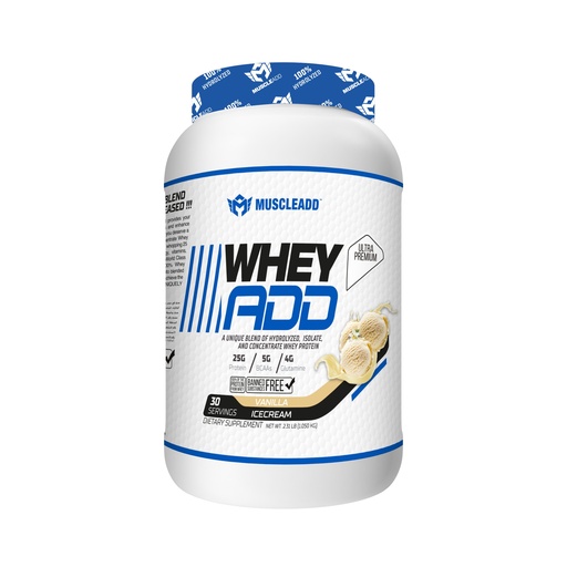 [6224009363780] Muscle Add Whey Add-30Serv.-1080G-Vanilla Ice Cream