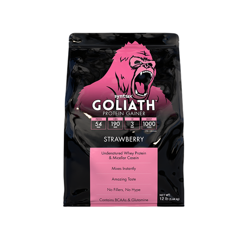 [893912125394] Syntrax Goliath Protein Gainer-41Serv.-5.44KG-Strawberry