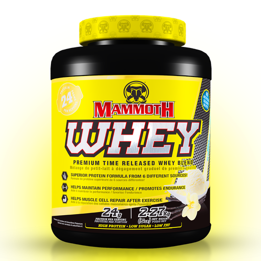 [625486102224] Mammoth Supplements Whey-63Serv.-2.27Kg-Vanilla