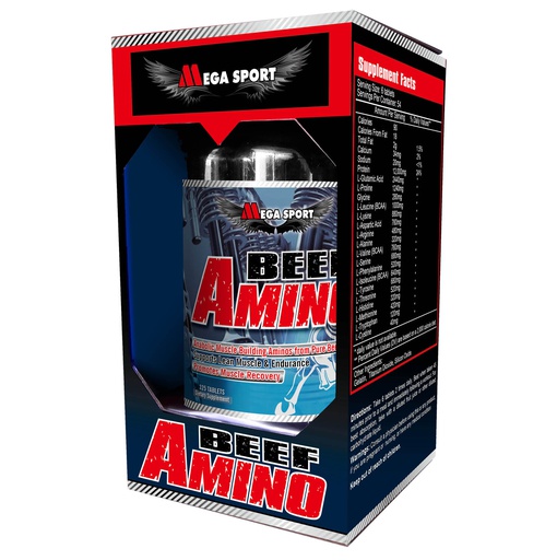 [852949008049] Mega Sport Beef Amino-108Serv.-325Tabs.