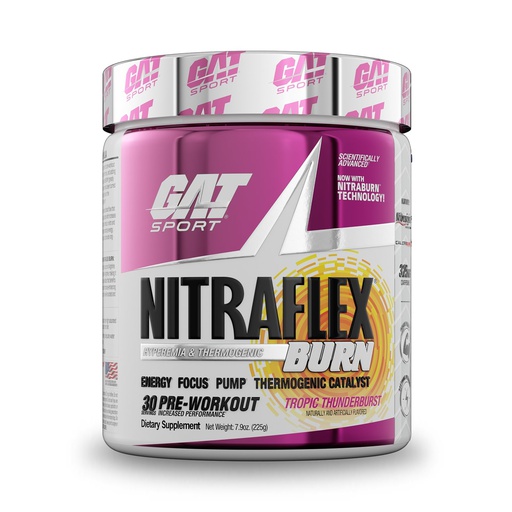 [816170023486] Gat Sport Nitraflex Burn-30Serv.-225G-Tropic Thunderburst