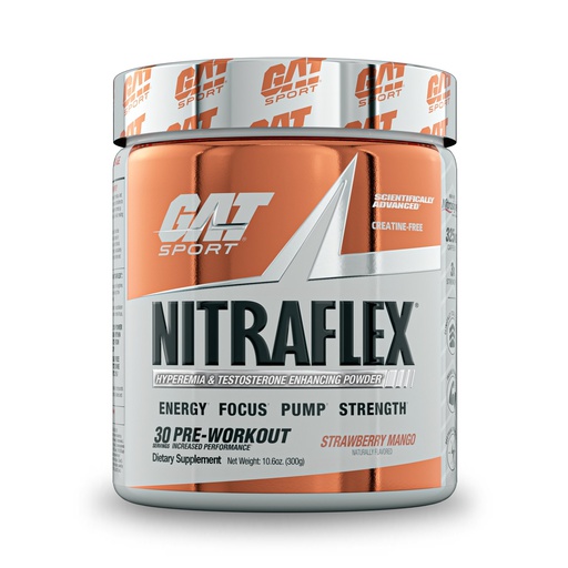 [816170022557] Gat Sport Nitraflex Pre-workout-30Serv.-300G-Strawberry Mango