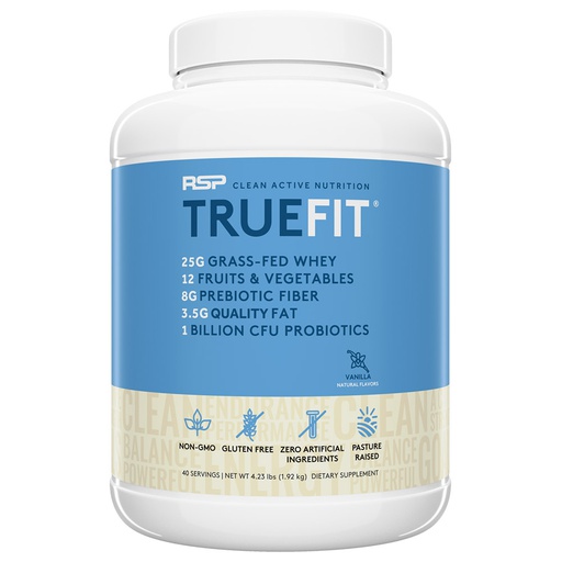 [858491007424] Rsp Clean Active Nutrition True Fit-40serv-1.92G-Vanilla