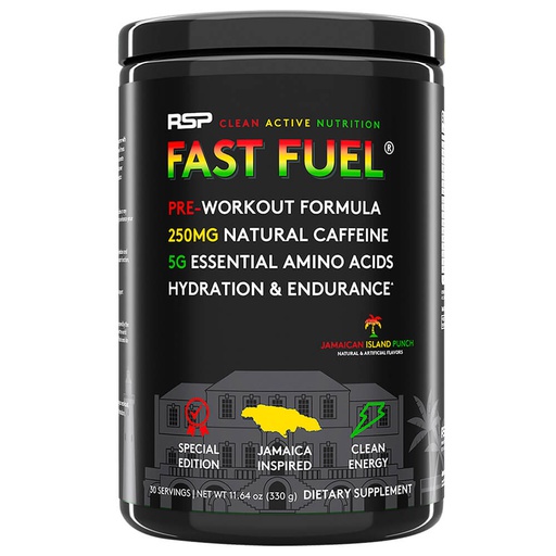 [858491007790] Rsp Clean Active Nutrition Fast Fuel Pre-Workout Formula-30Serv.-330G-Jamaican Island Punch