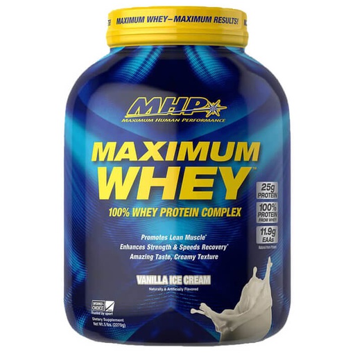 [666222008721] Mhp Maximum Whey Protein-62Serv.-2270G-Vanilla Ice Cream