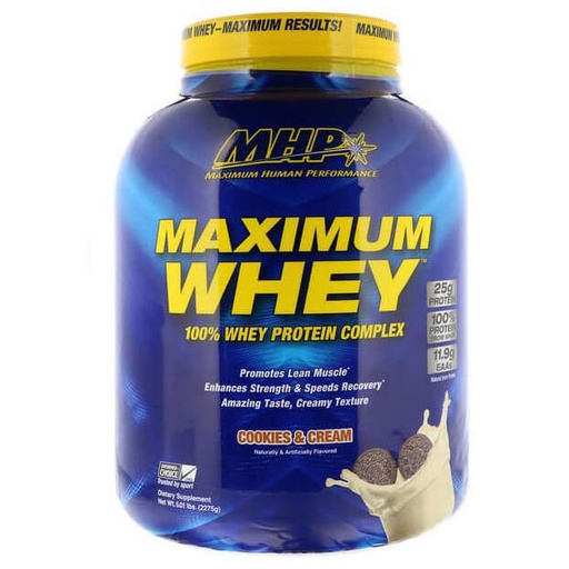 [666222008745] Mhp Maximum Whey Protein-62Serv.-2275G-Cookies&amp;Cream