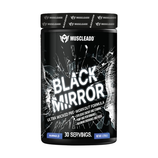 [6223007821025] Muscle Add Black Mirror-270G.-30Serv.-Blue Razz