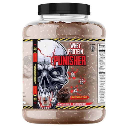 [742880888728] Terror Labz Whey Protein Punisher-64Serv.-2.268K.-Devil&quot;s Chocolate