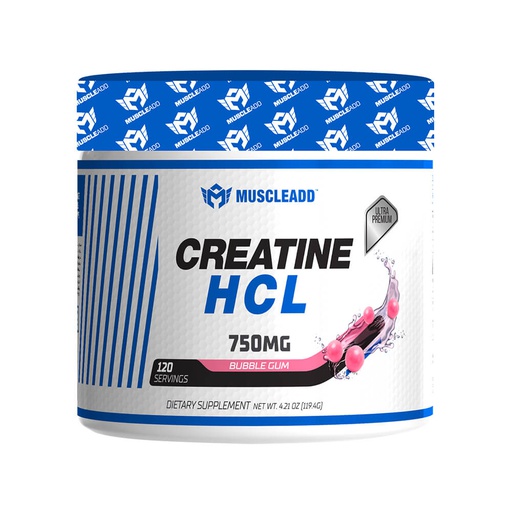 [6223007821056] Muscle add Creatine HCL-120Serv.-119.4G.-Bubble Gum