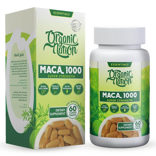 [6222023702004] Organic Nation Maca1000-30Serv.-60Tablets