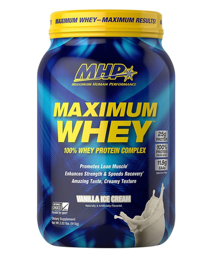 [666222009087] MHP Maximum Whey 100% Whey Protein Complex-915G.-25Serv.-Vanilla ice cream