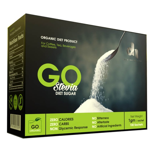 [0745760272259] Dr.Health Go Stevia Diet Sugar-100Sachets