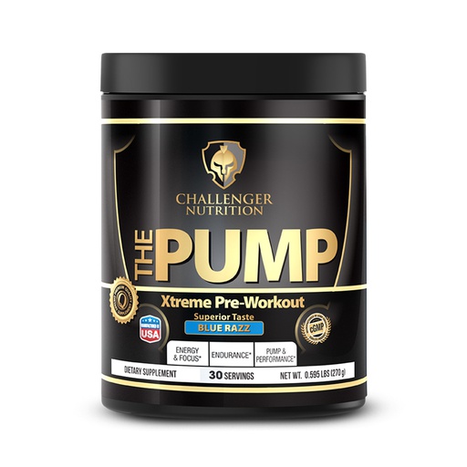 [6223007820967] Challenger Nutrition The Pump Xtreme Pre-workout-30Serv.-270G.-Blue Razz