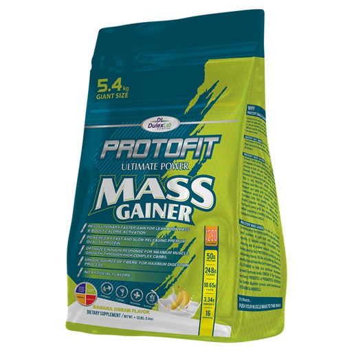 [6224008544883] DulexLab Protofit Mass Gainer-16Serv.-5.4KG-Banana