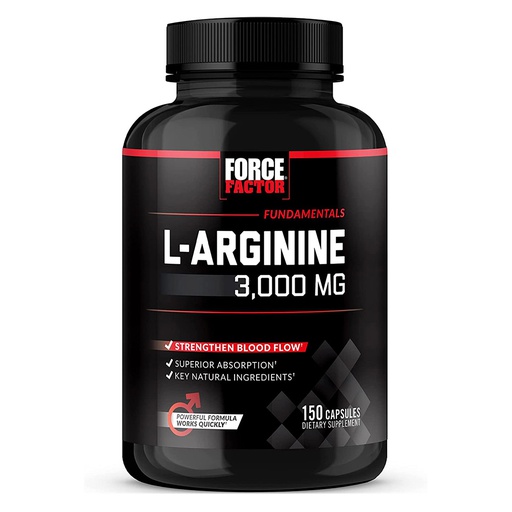 [818594015252] Force Factor L-Arginine 3000Mg.-30Serv.-150Cap.