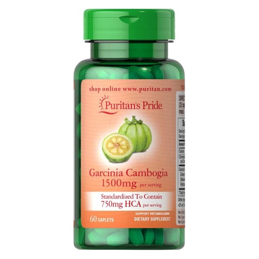 [025077556328] Puritan's Pride Garcinia Cambogia 1500Mg-30Serv.-60Caplets