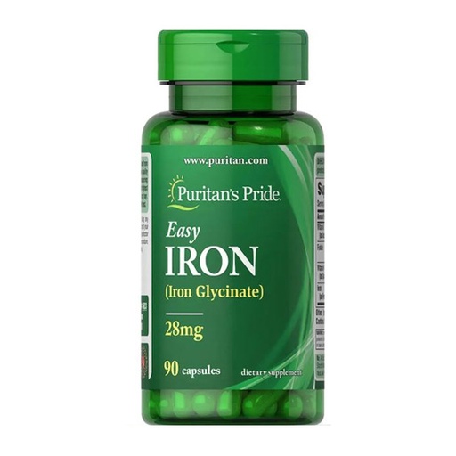 [074312116032] Puritan's Pride Easy Iron (Iron Glycinate)28Mg-90Serv.-90Caps