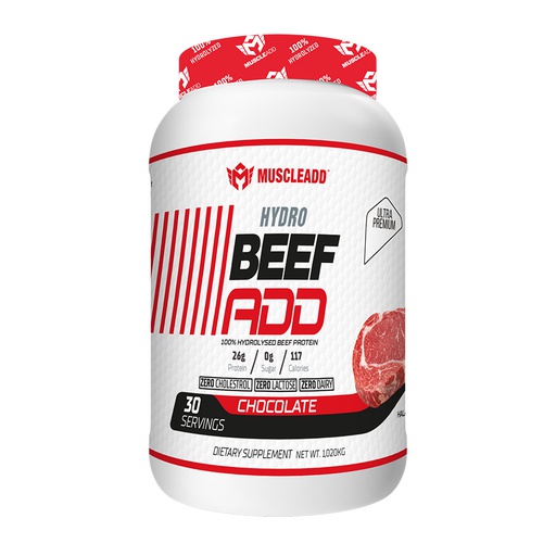 [6223007821131] Muscle Add Hydro Beef Add 100% Hydrolyzed Beef Protein-30Serv.-1020G.-Chocolate