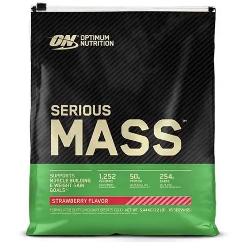 [748927065534] Optimum Nutrition Serious Mass-16Serv.-5.4KG-Strawberry