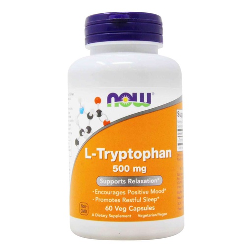 [733739001665] Now Foods L-Tryptophan 500MG.-30Serv.-60Veg Capsules.