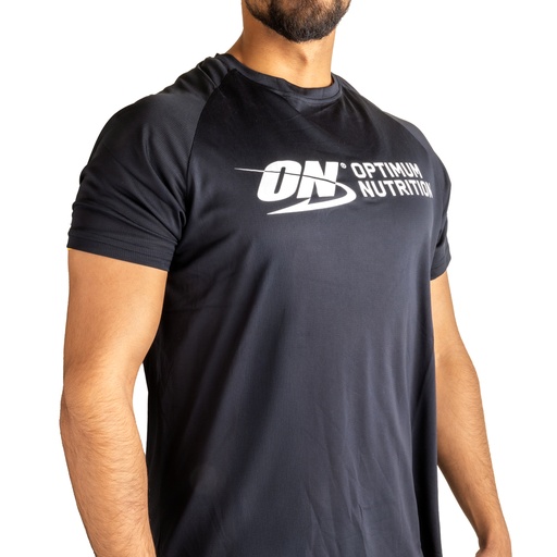 [1609] Optimum Nutrition T shirt-L-Black