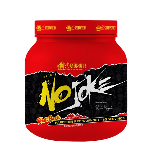 [6222023702073] Max Muscle No Joke Hardcore Pre-workout Reda Ragab Signature Series-60Serv.-579G.-Fruit Punch