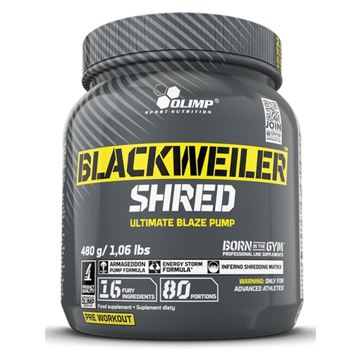 [5901330078026] Olimp Sport Nutrition Black Weiler Shred Black Series-80Serv.-480G-Exotic Orange