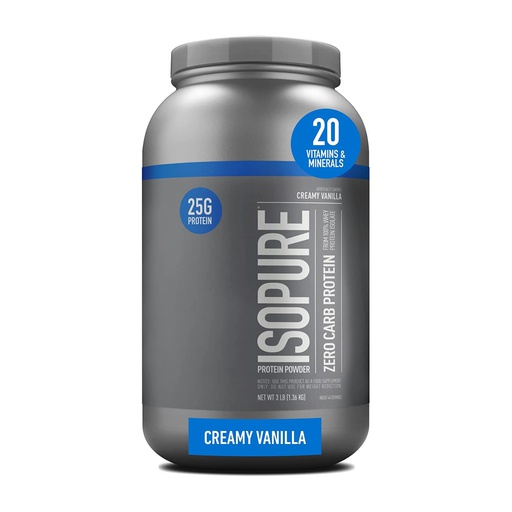 [089094021153] Isopure Zero Carb Protein Powder-44Serv.-1.36Kg.-Creamy Vanilla