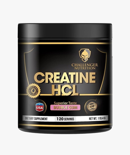 [6223007822411] Challenger Nutrition Creatine HCL-120Serv-119.4G.-Bubble Gum