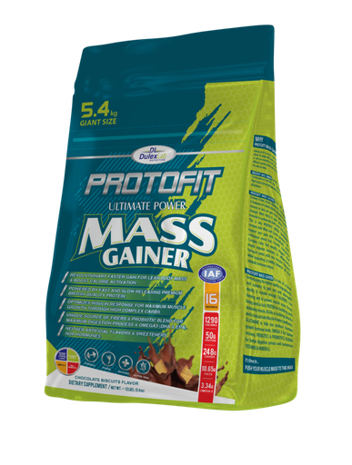 [6224008544715] DulexLab Protofit Mass Gainer-16Serv.-5.4KG-Chocolate Biscuits