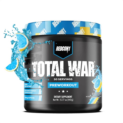 [85000479189] Redcon1Total War Preworkout-30Serv.-447G-Blue Lemonade