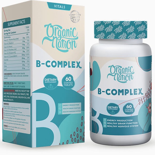 [6222023703056] Organic Nation B-Complex Advanced Formula-60Serv.-60Tablets