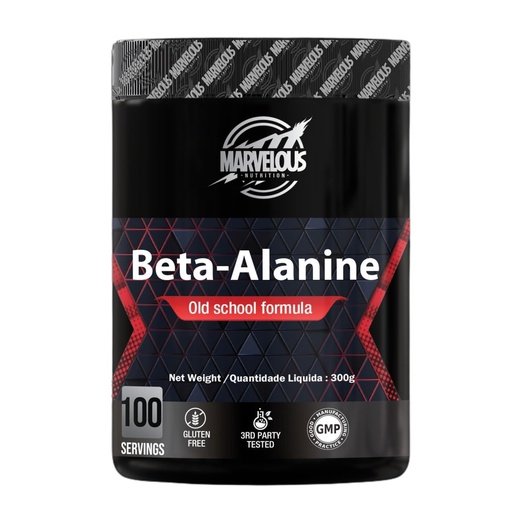 [0634240129483] Marvelous Nutrition Beta-Alanine old School Formula-100Serv.-300G.-Unflavored