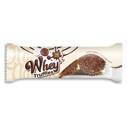 [6222023703285] Organic Nation Whey Truffles-Dark Chocolate With Hazelnuts-54G.-3Truffles