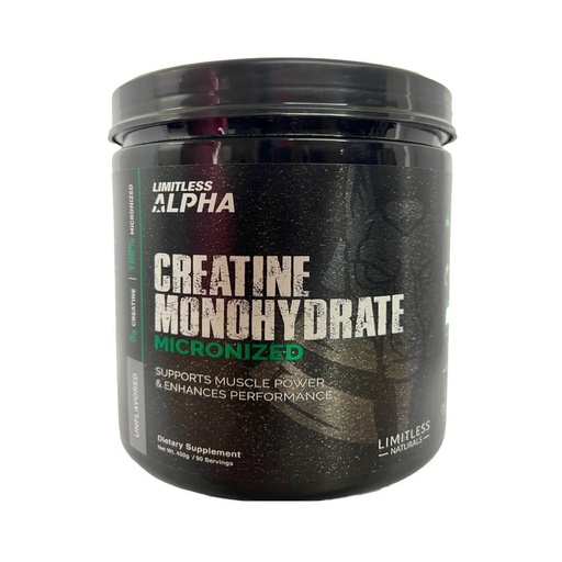 [6223012481719] Limitless Alpha Creatine Monohydrate Micronized-90Serv.-450G.-Unflavored