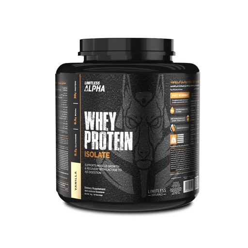 [6223012481016] Limitless Alpha Whey Protein Isolate-30Serv.-1KG.-Vanilla