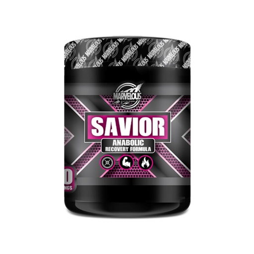 [0634240129636] Marvelous Nutrition Savior Anabolic Recovery Formula-25Serv.-950G.-Strawberry