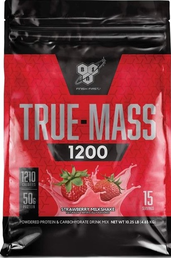 [834266006526] Bsn True-Mass1200-15Serv.-4.65Kg.-Strawberry Milkshake