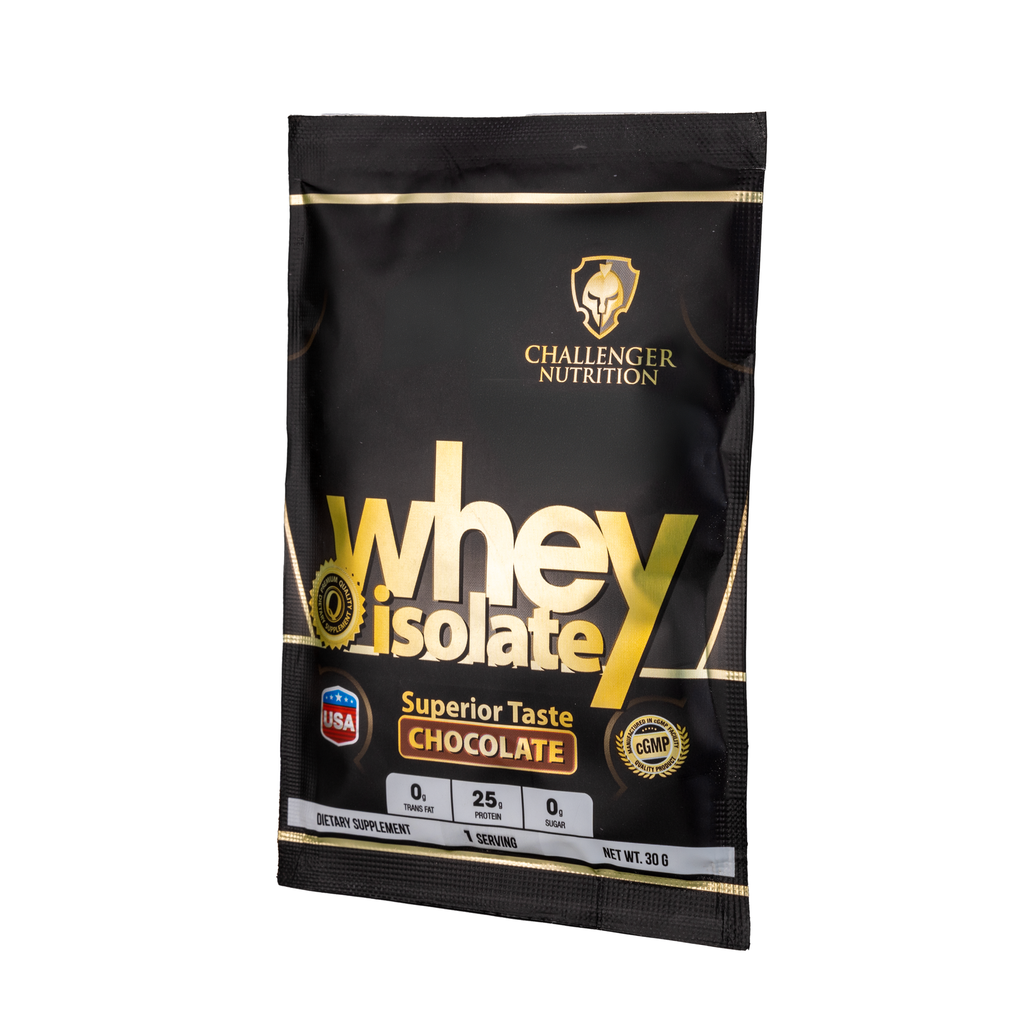 Challenger Nutrition 100% Whey protein Isolate-1Serv.-30G-Chocolate ...