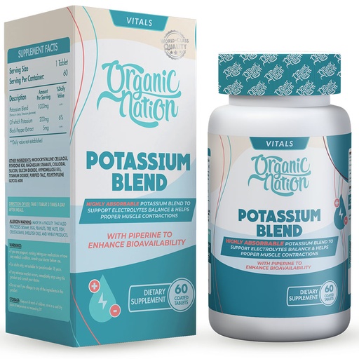 [6222023703490] Organic Nation Potassium Blend-60Serv.-60Tablets