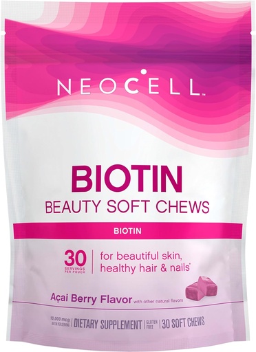 [016185129603] Neocell Biotin Beauty Soft Chews 30Serv.-30Soft Chews Acai Berry