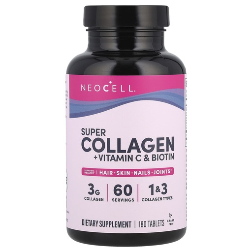 [016185132603] Neocell Super Collagen+Vitamin C&amp;Biotin 60Serv.-180Tablets