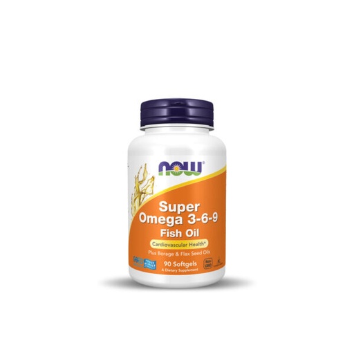 [733739018397] Now Foods Super Omega 3-6-9 Fish oil-90Serv-90Soft Gels